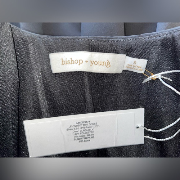 bishop + young Le Corset Black Mini Dress Size Small - Picture 5 of 5